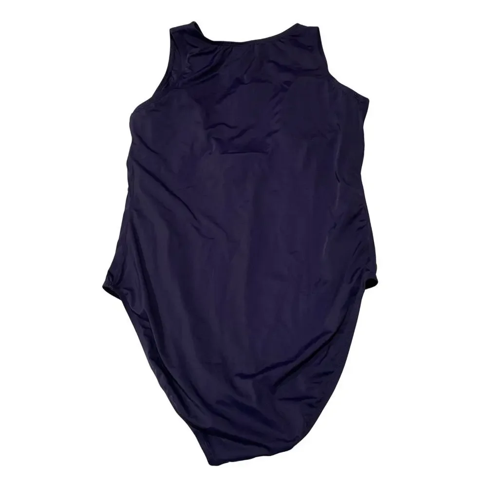 Andie Womens Malibu One Piece Swimsuit Size 20 XXXL NEW Navy Blue High Neckline
